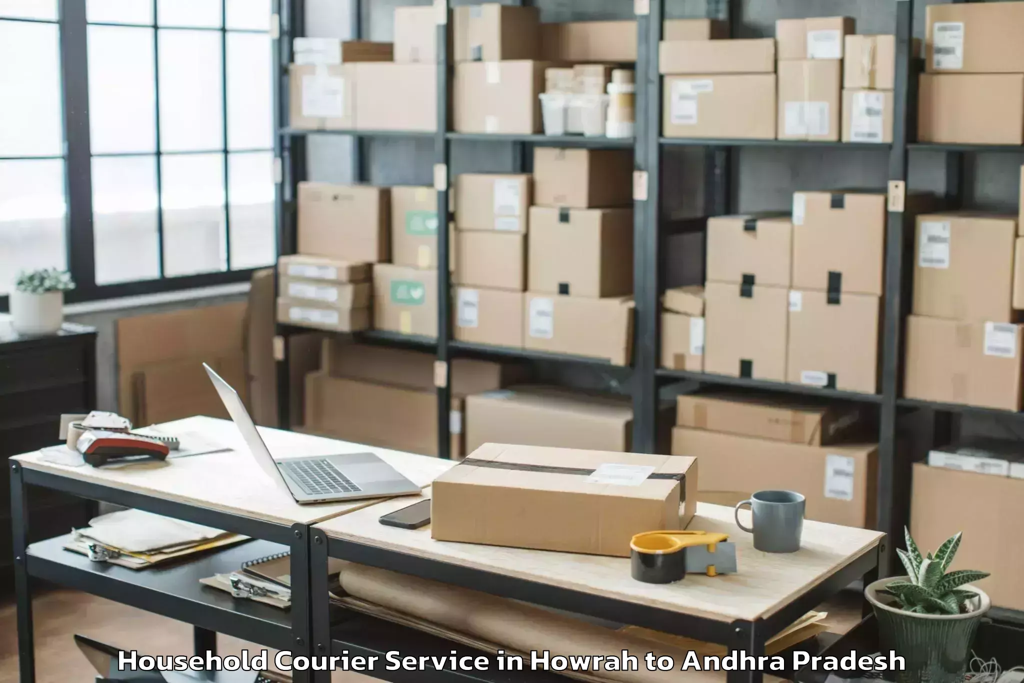 Top Howrah to Vajrapukothuru Household Courier Available